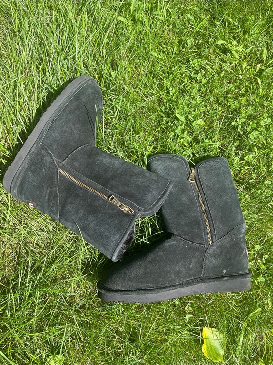 L.A.M.B. Shoes - LAMB 9 new Women's Black Suede Zip-Front Winter Boots
